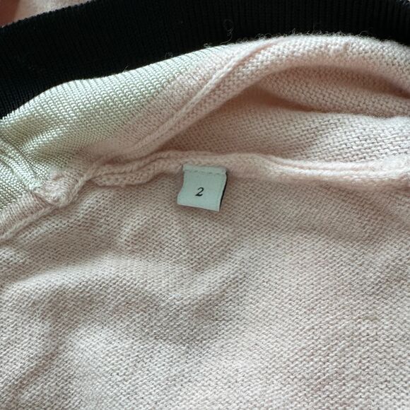 Sandro Clotilde Varsity wool cashmere blend Cardigan preppy sweater size M - Picture 5 of 14